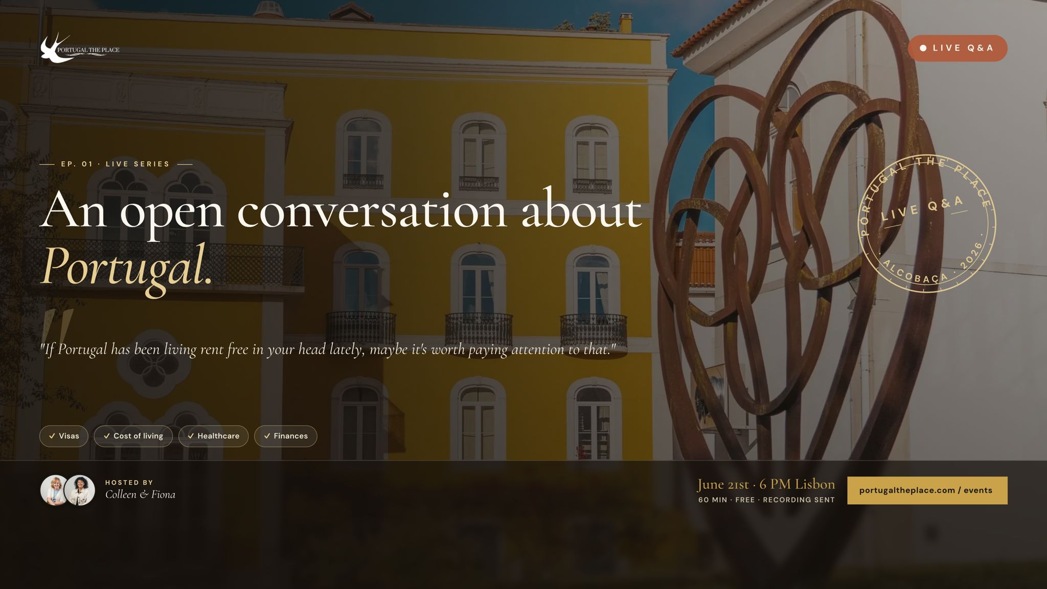 Could Portugal Be Your Next Chapter? Live Q&A